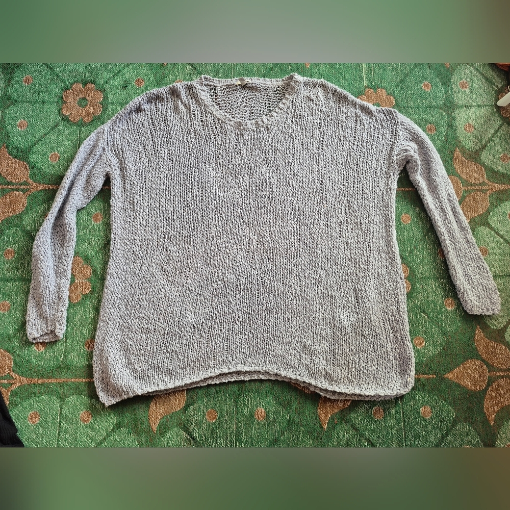 100% Cotton Loose Knit Oversized Sweater By Ecote